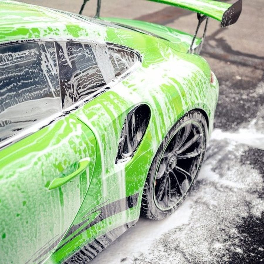 Sports car paint prepared for a single stage paint enhancement