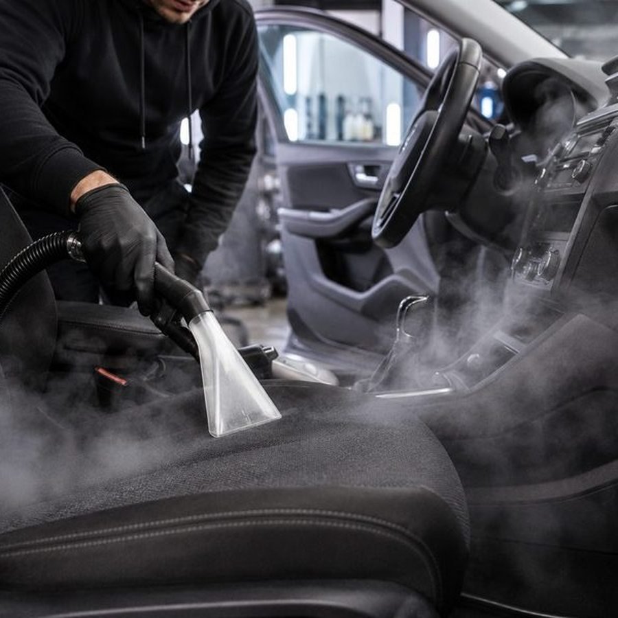 Hot water extraction cleaning contaminated upholstery